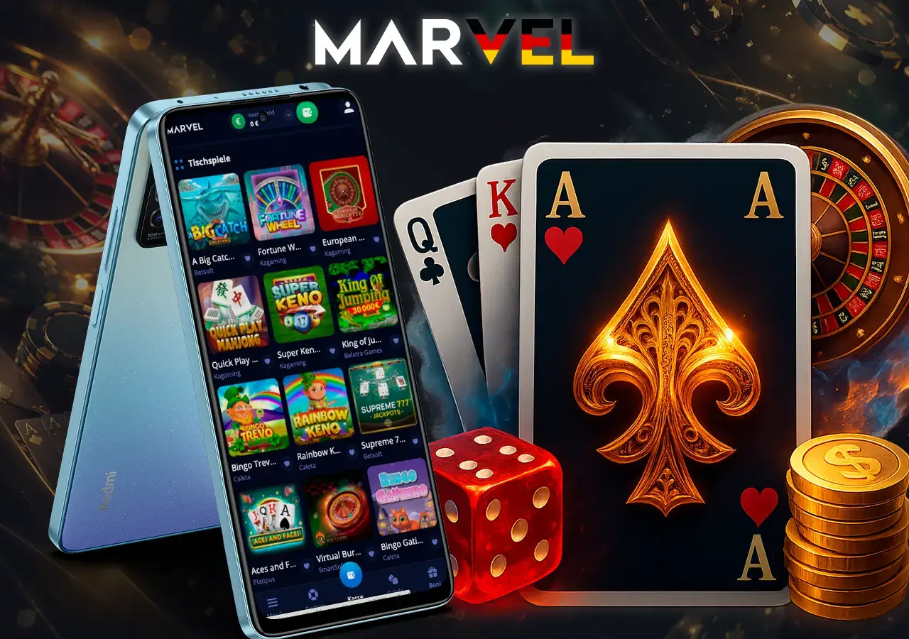 Tischspiele im Marvel Casino: Kartenspiele und Roulette